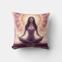 Glowing Mandala Meditatie Vrouw Aangepaste Naam