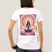 Glowing Mandala Meditation Woman T-shirt (Achterkant)