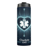 Glowing Medical Heartbeat Pulse EMT Design Thermosbeker (Voorkant)