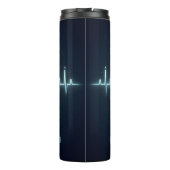 Glowing Medical Heartbeat Pulse EMT Design Thermosbeker (Achterkant)