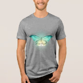 Glowing Mint Cream Butterfly Tri-Blend Shirt (Voorkant)