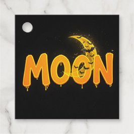 Glowing Moon Halloween Bats Bedankjes Labels