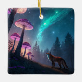 Glowing Mushroom Forest Fox Fantasy Art Keramisch Ornament (Voorkant)
