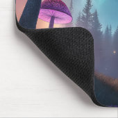 Glowing Mushroom Forest Fox Fantasy Art Muismat (Hoek)