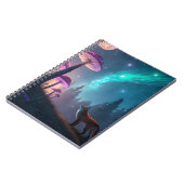 Glowing Mushroom Forest Fox Fantasy Art Notitieboek (Linkerzijde)