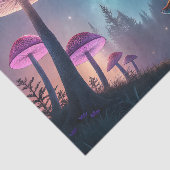 Glowing Mushroom Forest Fox Fantasy Art Tissuepapier (Detail)