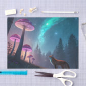 Glowing Mushroom Forest Fox Fantasy Art Tissuepapier (Craft)