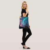Glowing Mushroom Forest Fox Fantasy Art Tote Bag (Op model)