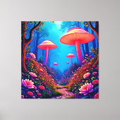 Glowing Mushroom Magic Canvas Afdruk (Voorkant)