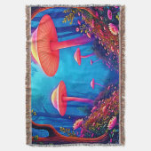 Glowing Mushroom Magic Deken (Voorkant Verticaal)