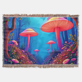 Glowing Mushroom Magic Deken