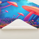 Glowing Mushroom Magic Sherpa Deken (3/4)