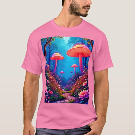 Glowing Mushroom Magic T-shirt (Voorkant)