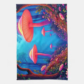 Glowing Mushroom Magic Theedoek (Verticaal)