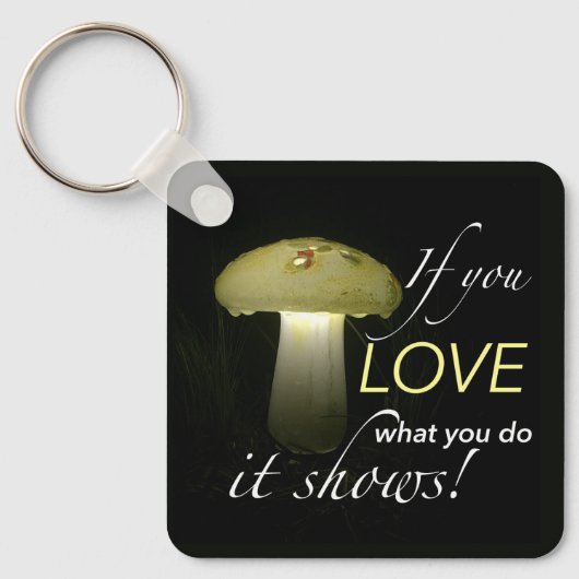 Glowing Mushroom Solar Light Inspirational Quote Sleutelhanger (Voorkant)