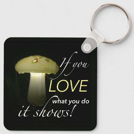 Glowing Mushroom Solar Light Inspirational Quote Sleutelhanger (Achterkant)