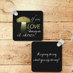 Glowing Mushroom Solar Light Inspirerend Quote Sleutelhanger