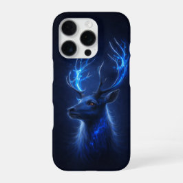 Glowing Mystic Deer iPhone 16 Pro Case Fantasy Art Hoesje