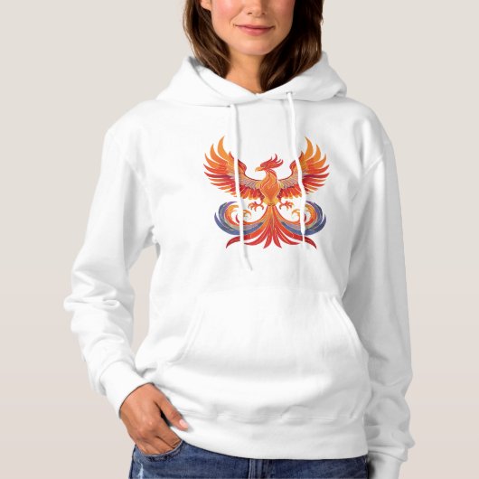Glowing mythological Fantasy Phoenix Bird Hoodie (Voorkant)
