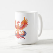 Glowing mythological Fantasy Phoenix Bird Koffiemok (Voorkant rechts)