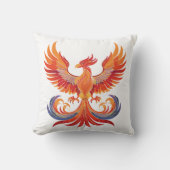 Glowing mythological Fantasy Phoenix Bird Kussen (Voorkant)