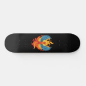 Glowing mythological Fantasy Phoenix Bird Persoonlijk Skateboard (Horizontaal)