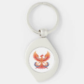 Glowing mythological Fantasy Phoenix Bird Sleutelhanger (Voorkant)