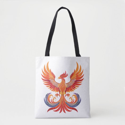 Glowing mythological Fantasy Phoenix Bird Tote Bag (Voorkant)
