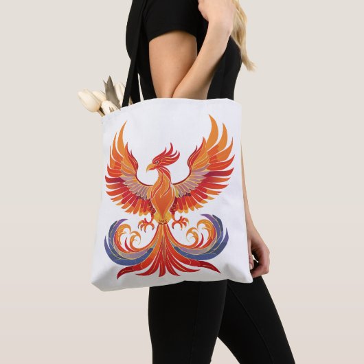 Glowing mythological Fantasy Phoenix Bird Tote Bag (Dichtbij)