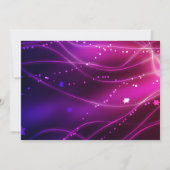 GLOWING NEON STARS Jewish Baby Naming Invitation Kaart (Achterkant)