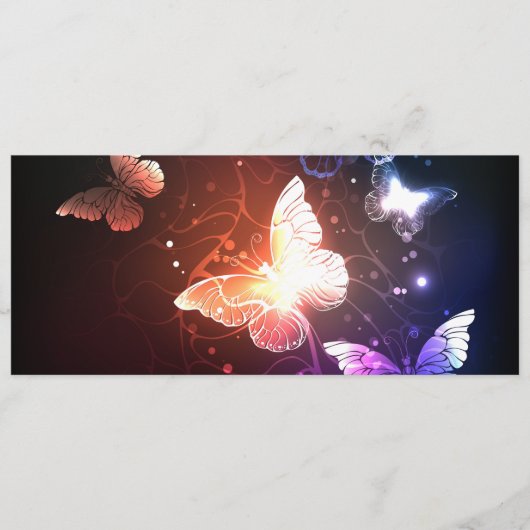 Glowing Night Butterflies Advieskaart (Voorkant)