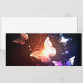 Glowing Night Butterflies Advieskaart (Voorkant / Achterkant)