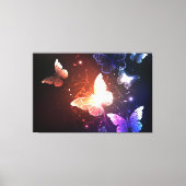 Glowing Night Butterflies Canvas Afdruk (Voorkant)