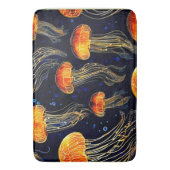 Glowing Ocean Jellyfish Art Badmat (Voorkant Verticaal)