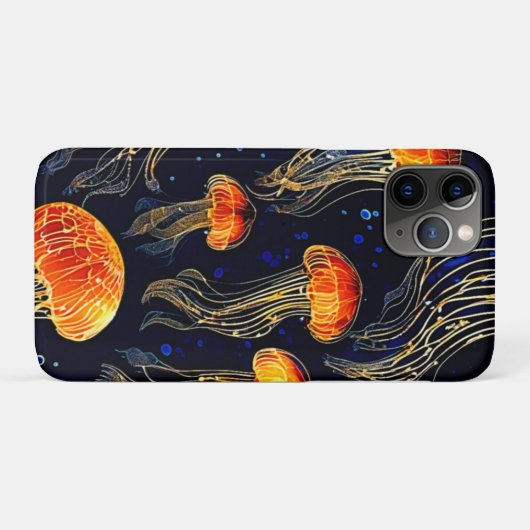 Glowing Ocean Jellyfish Art Case-Mate iPhone Case (Achterkant (horizontaal))