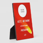 Glowing Orange Leather Share Wifi Network Fotoplaat (Zijkant)