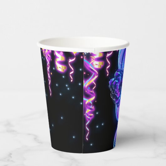 Glowing Party Ribbon Streamers Dag van de Doden Papieren Bekers (Rechts)
