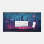 Glowing Pink Fairy World Bureaumat (Keyboard & Muis)