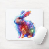 Glowing Prism Rabbit – Eetherische Neon Light Anim Muismat (Met muis)