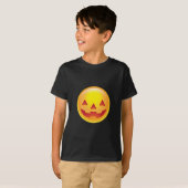Glowing Pumpkin Emoji T-shirt (Voorkant volledig)