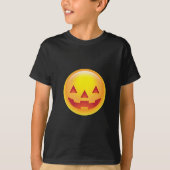 Glowing Pumpkin Emoji T-shirt (Voorkant)