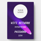 Glowing Purple Leather Share Wifi Network Fotoplaat (voorkant)