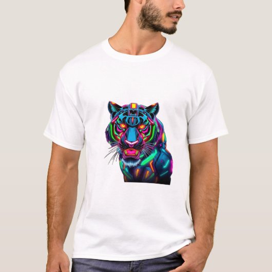 Glowing Robo Tiger T-shirt (Voorkant)