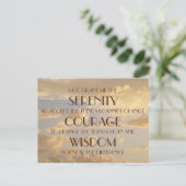 Glowing Sky Serenity Prayer Briefkaart (Staand voorkant)