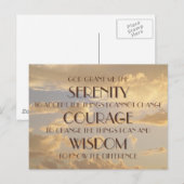 Glowing Sky Serenity Prayer Briefkaart (Voorkant / Achterkant)