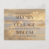 Glowing Sky Serenity Prayer Briefkaart (Voorkant)