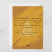 Glowing Snowman Feestdagenkaart (Achterkant)