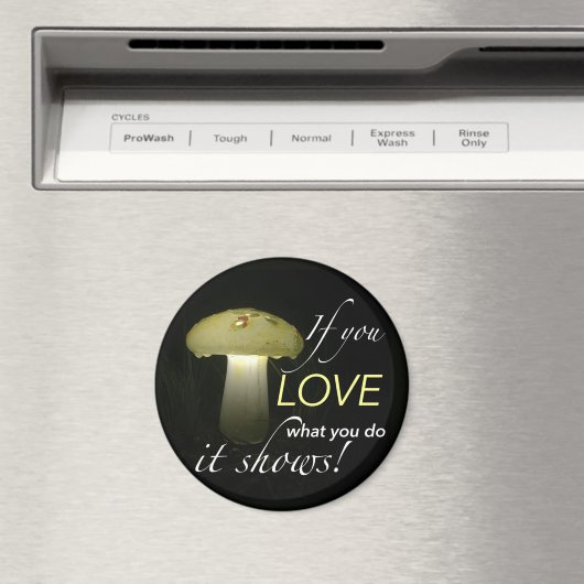 Glowing Solar Mushroom met Inspirerend Quote Magneet (Insitu (Vaatwasser))