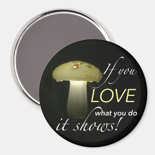 Glowing Solar Mushroom met Inspirerend Quote Magneet (Voorkant / Achterkant)