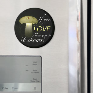 Glowing Solar Mushroom met Inspirerend Quote Magneet